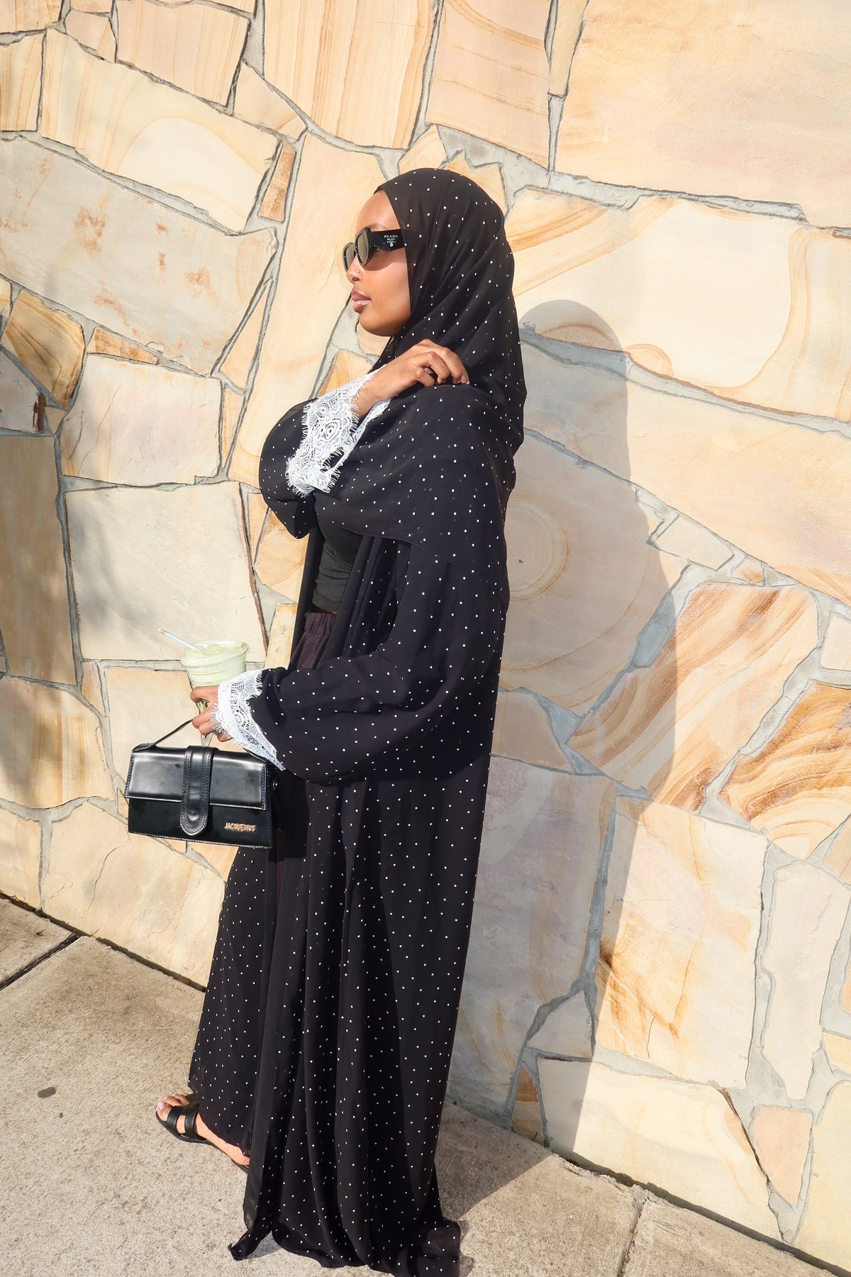 Polka Abaya Set