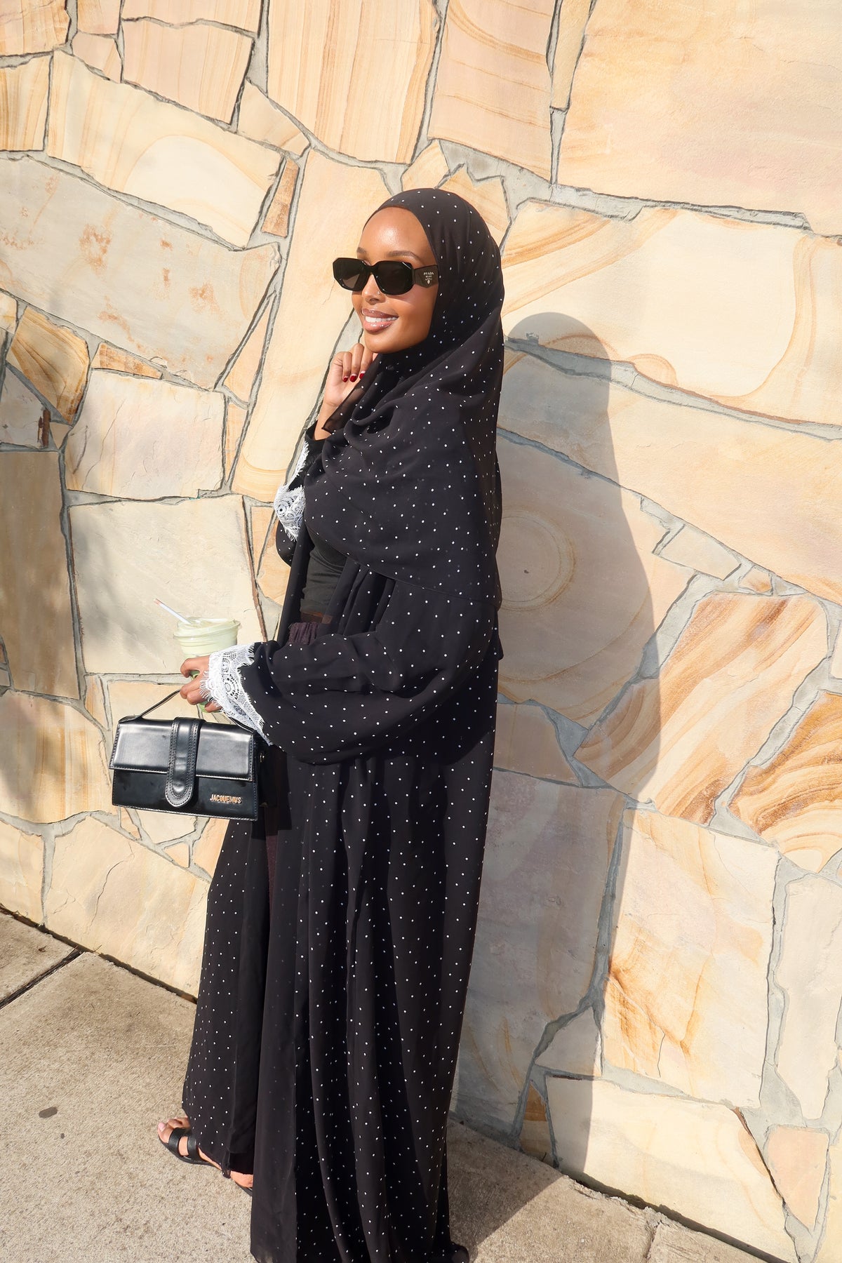 Polka Abaya Set